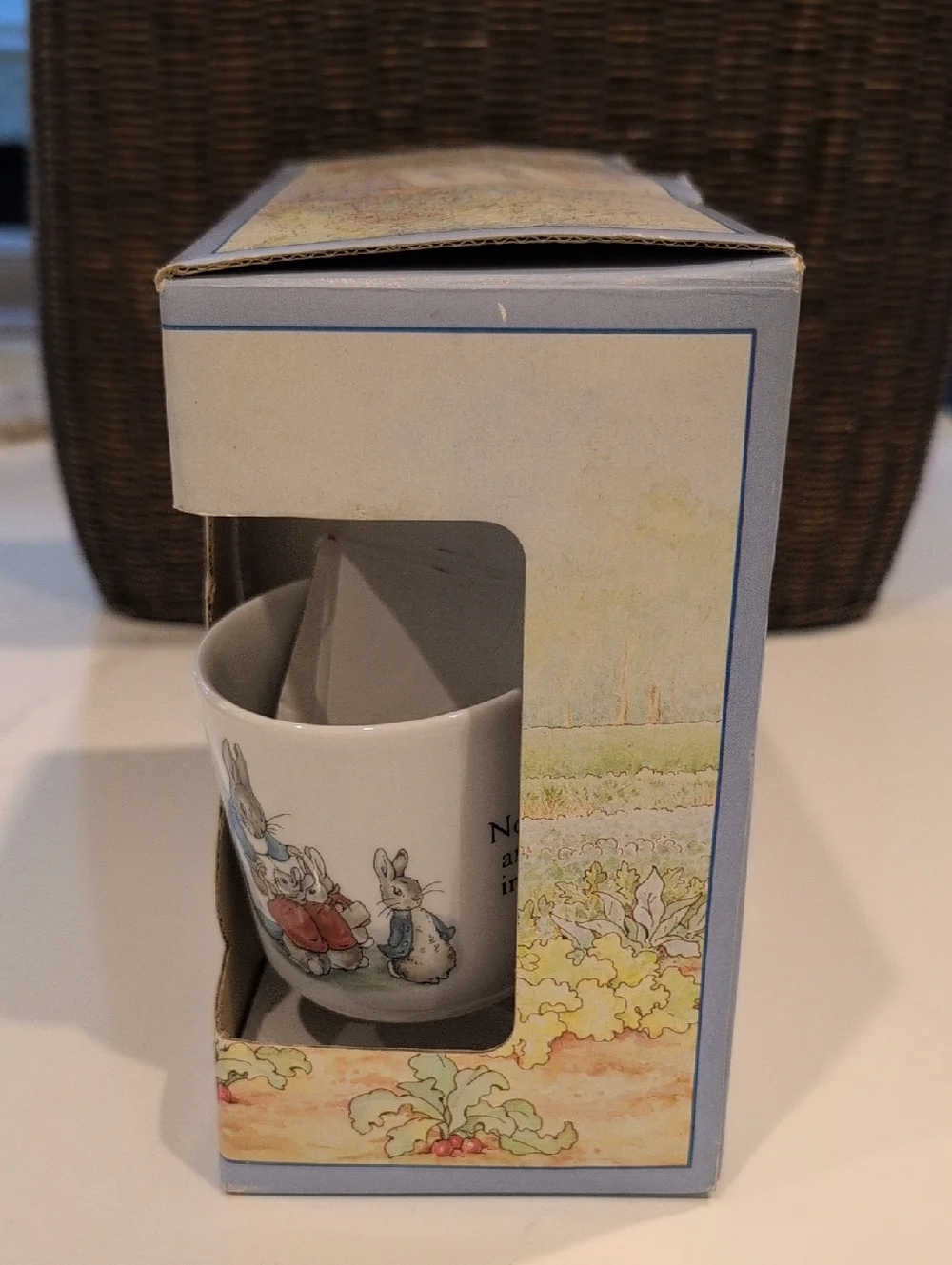 Wedgwood Peter Rabbit Collectible Nursery 3 Piece Porcelain Set Original Box Vtg